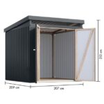 KOVINSKA VRTNA HIŠKA KARIBU IRIDIUM 2 207X209X213 - slika 2